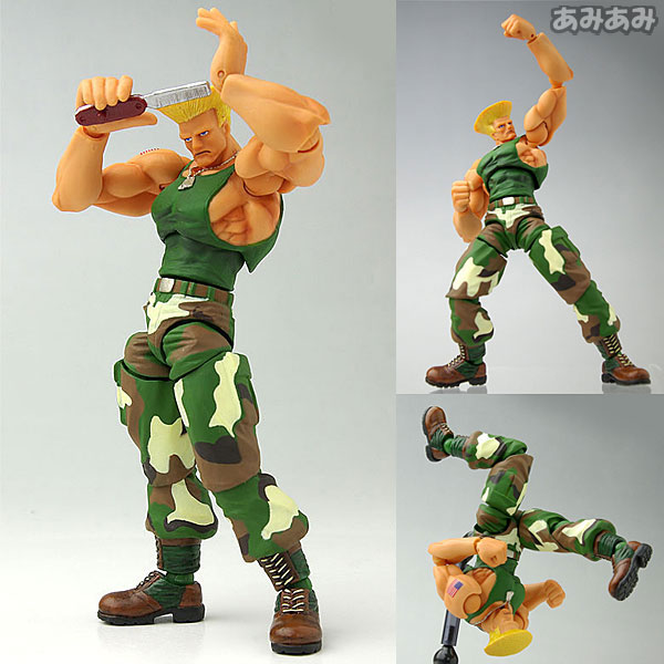 Street Fighter Guile Blue Camouflage Action Figure