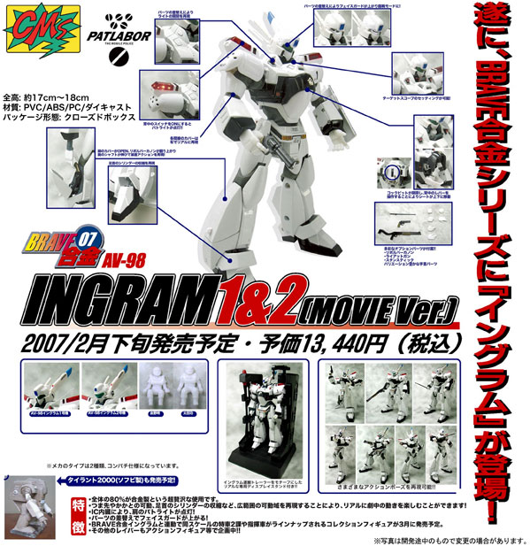 パトレイバーBrave合金 07 イングラム 1&2号機 MOVIE Ver. AmiAmi [Character & Hobby Shop] | (Pre-owned ITEM:B/BOX:B)Brave