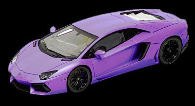 AmiAmi [Character & Hobby Shop] | Handmade Model Car 1/43 Matte Purple  Lamborghini Aventador LP700-4(Released)