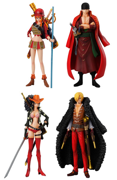 BANDAI SUPER ONE PIECE STYLING FILM GOLD 1 FIGURE SET LUFFY,SANJI