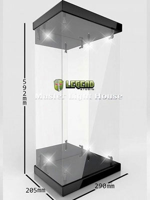 3-Shelf Glass Display Case for Figures and Scale Models - Tokyo