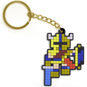 Legend Of Zelda Pixel Link Rubber Keychain 