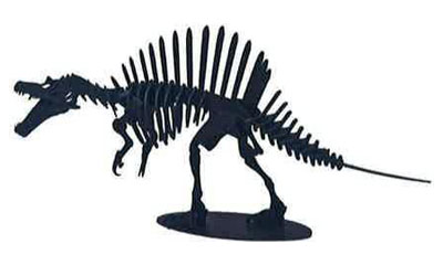 ３Ｄペーパーパズル　スピノサウルスＳ　黒