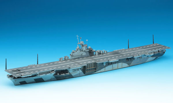 Hasegawa 1/700 Waterline US Aircraft Carrier Ticonderoga Plastic Model image 1