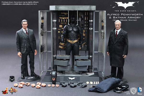 AmiAmi [Character & Hobby Shop] | (Pre-owned ITEM:C/BOX:B)Movie Masterpiece  - The Dark Knight 1/6 Scale Figure: Alfred Pennyworth & Bat Suit Storage  Shed [Toy Sapiens Exclusive](Released)