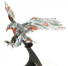 ３Ｄペーパーパズル　鷲（台座付）　銀＋カラー