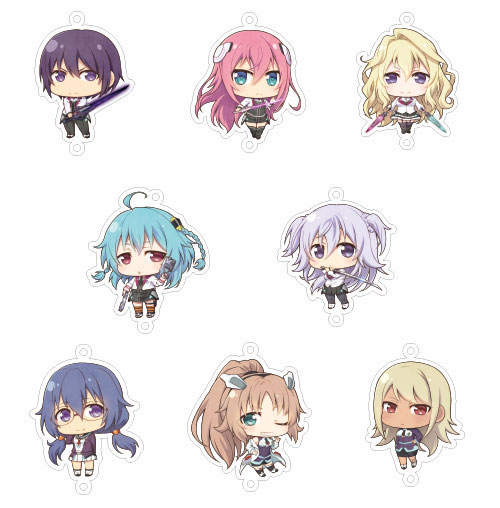 AmiAmi [Character & Hobby Shop]  Gakusen Toshi Asterisk - Moekko Trading  Acrylic Keychain 8Pack BOX(Released)