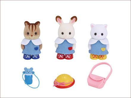  EPOCH Sylvanian Families Dolls Chocolate Rabbit Family FS-16 :  Toys & Games