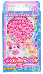 アクアビーズアート　ピンク
