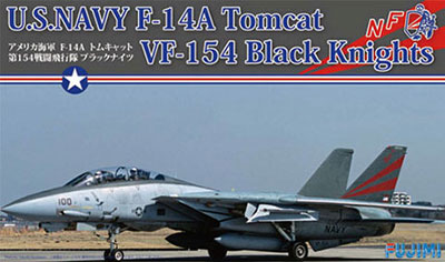 AmiAmi [Character & Hobby Shop] | 1/72 F Series No.3 F-14A Tomcat VF-154 Black  Knights Plastic Model(Released)