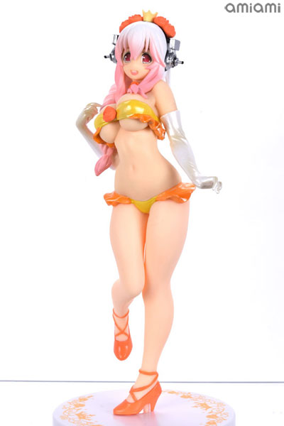 Super Sonico Concept Figure Summer Princess Orange (Game-prize)