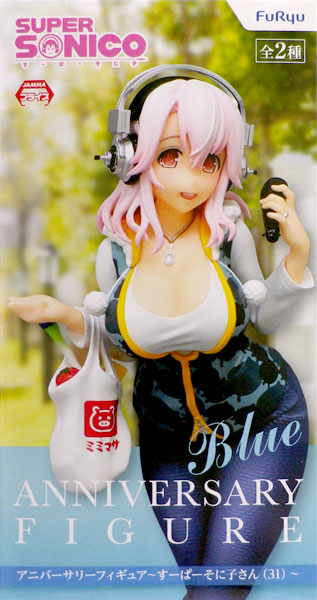 Super Sonico Anniversary Figure -Super Sonico-san (31)- Blue (Game-prize)