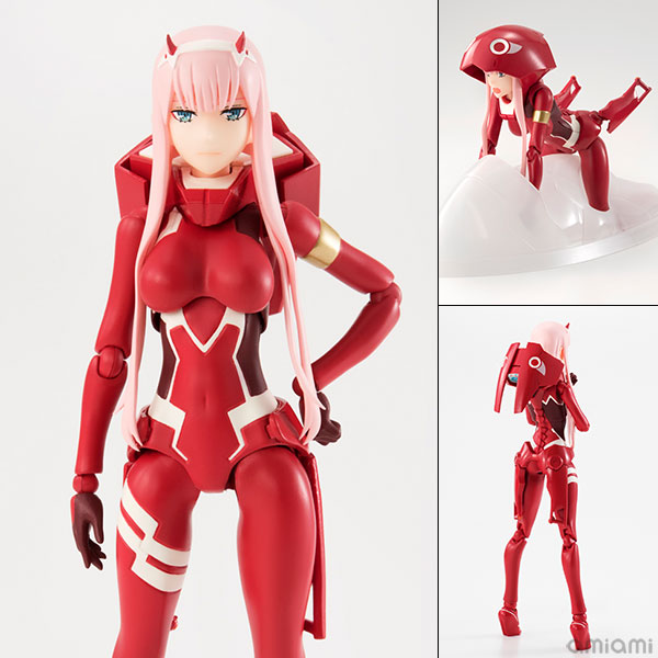 darling in the franxx zero two with red uniform with background of white  and pink and blue cross lines 4k hd anime Wallpapers, HD Wallpapers
