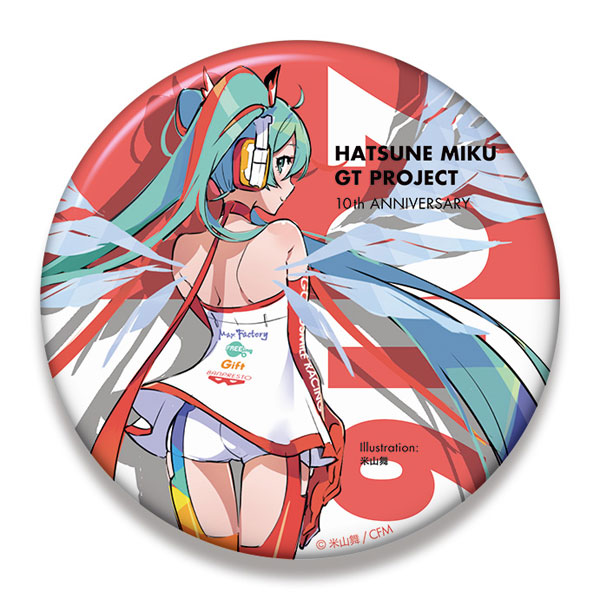 AmiAmi [Character & Hobby Shop]  Hatsune Miku Racing Ver.2016 - Big Tin  Badge: 10th Memorial Design 5(Released)