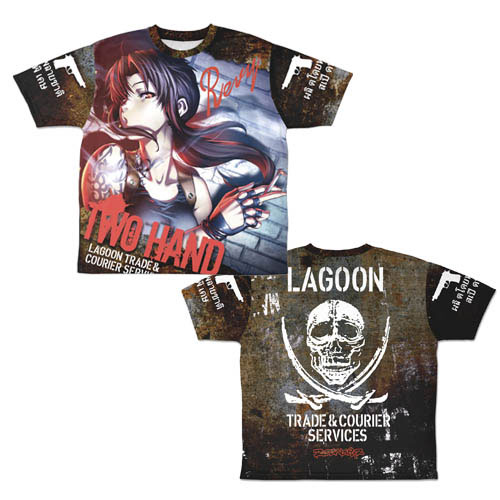 Black Lagoon Two Hand Revy Double-sided Full Graphic T-shirt /XL