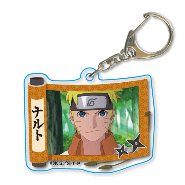 AmiAmi [Character & Hobby Shop]  Scroll Acrylic Keychain NARUTO Shippuden  Naruto Uzumaki (Orange)(Pre-order)