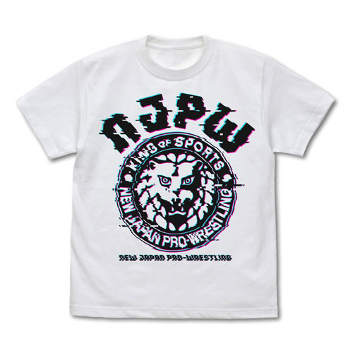 New Japan Pro-Wrestling Lion Mark Logo on Red Baseball T-shirt