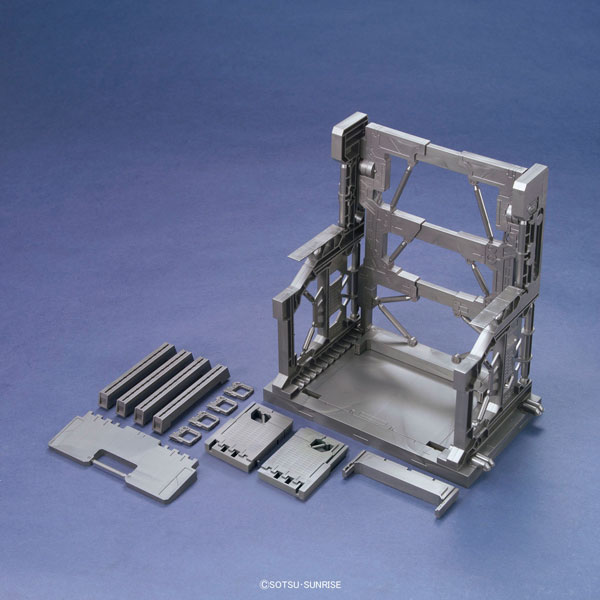 BANDAI SPIRITS Builders Parts System Base 001 (Gunmetal) Plastic Model รูปภาพ 1