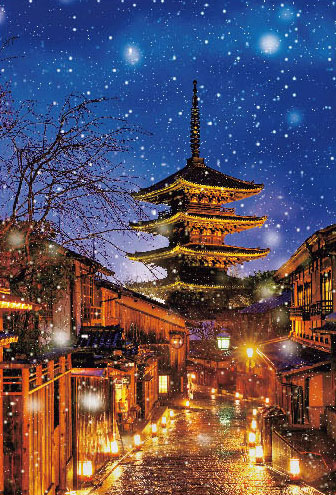 ﾋﾞﾊﾞﾘｰ51-258雪降る八坂の塔