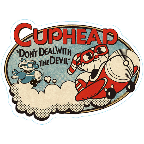 Crossed Arms Cuphead Sticker - Crossed Arms Cuphead Mugman