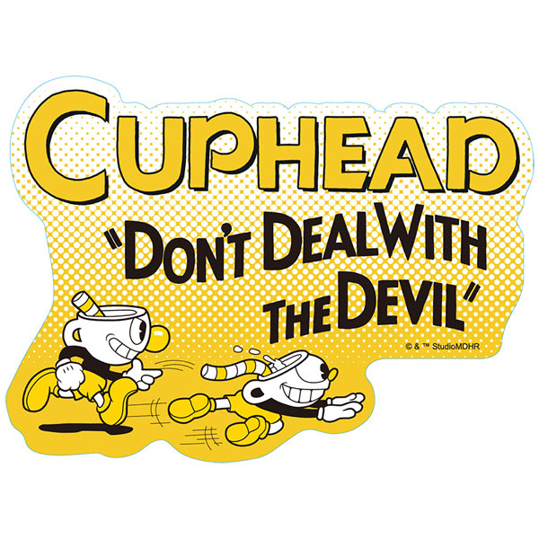 Crossed Arms Cuphead Sticker - Crossed Arms Cuphead Mugman