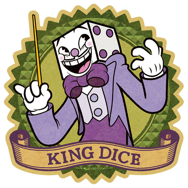 A cosplayer dressed as King Dice from the video games Cuphead