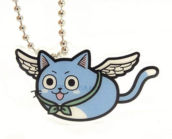 Anime FAIRY TAIL Kawaii Character Double-sided Acrylic Pendant Key