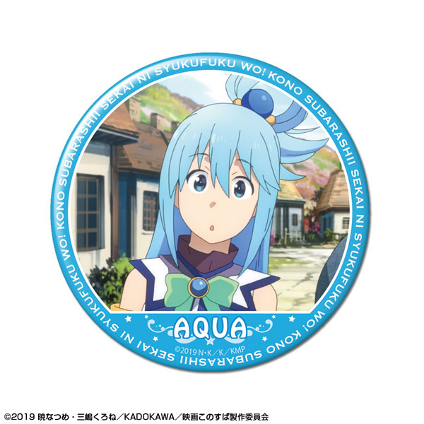 Anime Konosuba Aqua & Darkness & Megumin Large limited Metal Badge