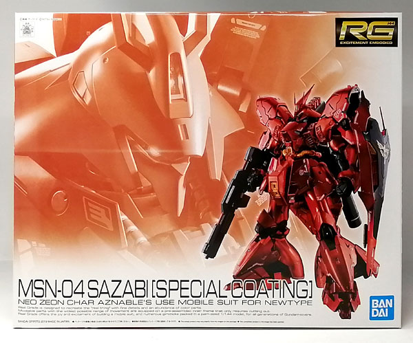 BANDAI SPIRITS RG 1/144 Sazabi [Special Coating] Plastic Model [Hobby Online Shop Exclusive]