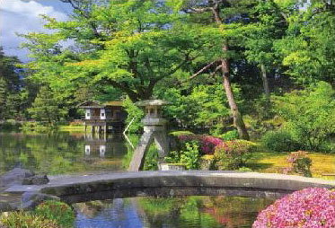 ﾔﾉﾏﾝ03-910つつじ咲く新緑の兼六