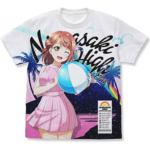 COSPA Love Live! Nijigasaki High School Idol Club Ayumu Uehara Full Graphic T-shirt Swimsuit Ver./WHITE-M รูปภาพ 1