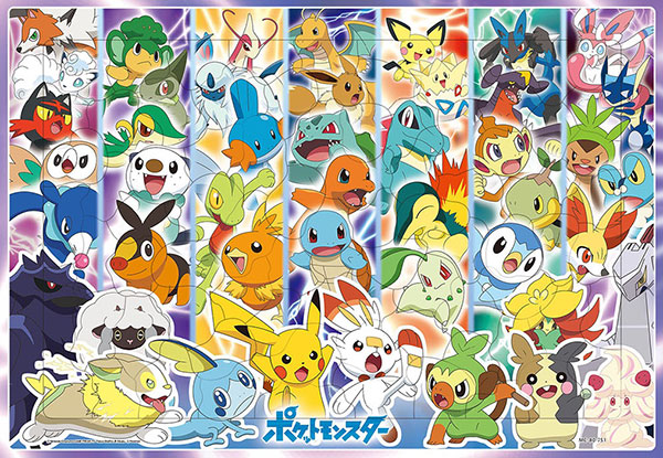 Jigsaw Puzzle Pokemon From Different Regions (80 Pieces) Child Puzzle