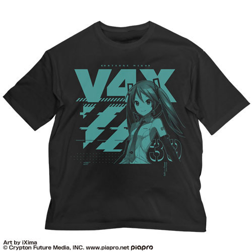 COSPA Hatsune Miku V4X Big Silhouette T-shirt /BLACK-L รูปภาพ 1