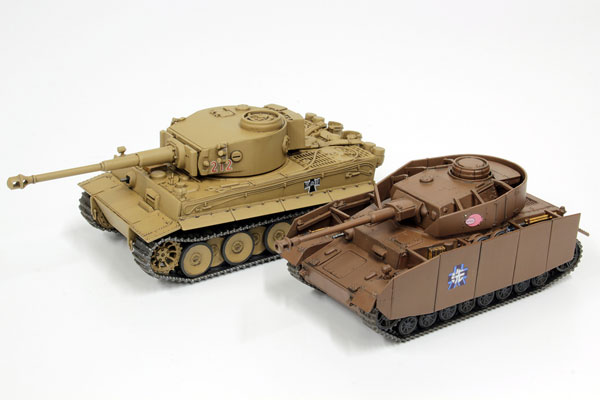 Platz Girls und Panzer 1/56 Otegoro Mokei Senshadou Panzer IV Ausf.H (Model D Kai) Ankou Team VS Tiger I Kuromorimine Girls High School Battle Set รูปภาพ 1