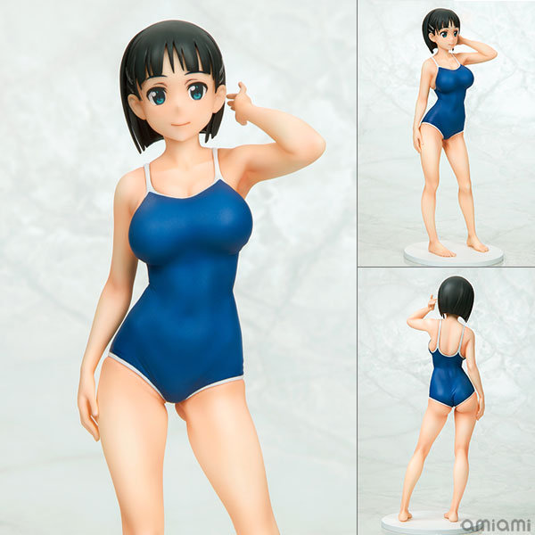 Q-six Sword Art Online Suguha Kirigaya Navy School Swimsuit ver. 1/7 Complete Figure รูปภาพ 1