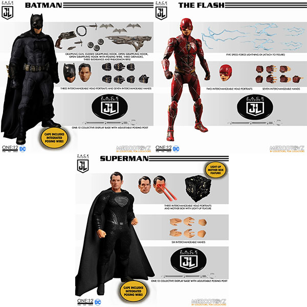Mezco ONE:12 Collective / 잭 스나이더의 저스티스 리그: 1/12 액션 피규어 DX 박스 세트