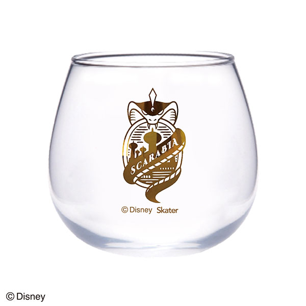 MICKEY MOUSE PINK WINE GLASS WITH ETCHED SIHOUETTE - NEW