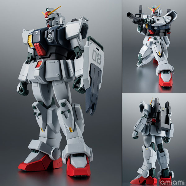 bandai the robot spirits mobile suit gundam the 08th ms team side ms rx 79g  gundam ground type ver. a.n.i.m.e. figure gray