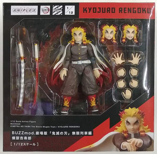 Aniplex BUZZmod. Movie Demon Slayer: Kimetsu no Yaiba Mugen Train Part Kyojuro Rengoku 1/12 Action Figure (ANIPLEX+ Exclusive) รูปภาพ 1