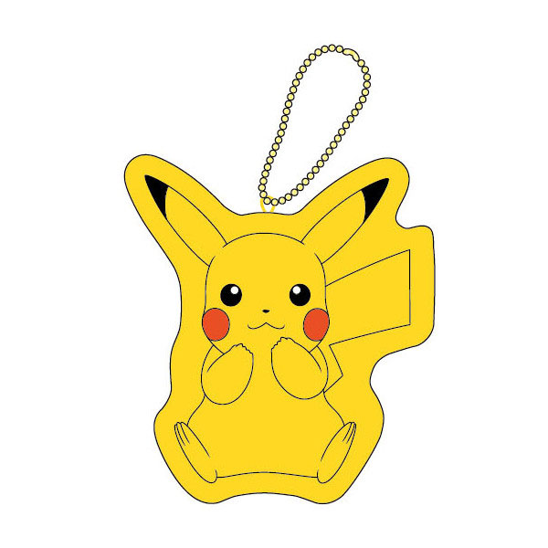 pokemon pikachu with butterflies and a scarf sitting on the ground
