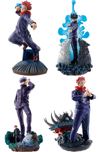 MegaHouse Puchirama Series Jujutsu Kaisen Tabletop Domain Expansion #1 Set of All 4 Types