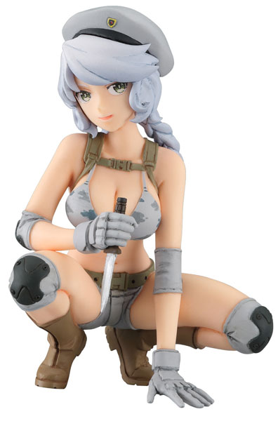 Hasegawa 1/12 12 Tamago Girls Collection No.20 "Sasha Ilyushma" (Army) Unpainted Resin Figure hình ảnh 1