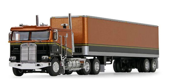 First Gear 1/64 Kenworth K100COE 110 Inch Flattop Sleeper & 40ft Vintage Trailer 이미지 1