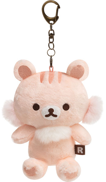 Portable Cartoon Covered with Shy Bear Plush Doll Puppet Keychain