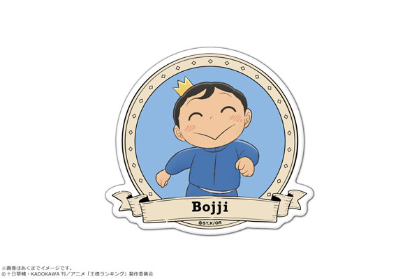 Bojji tattoo located on the upper arm, cartoon style.