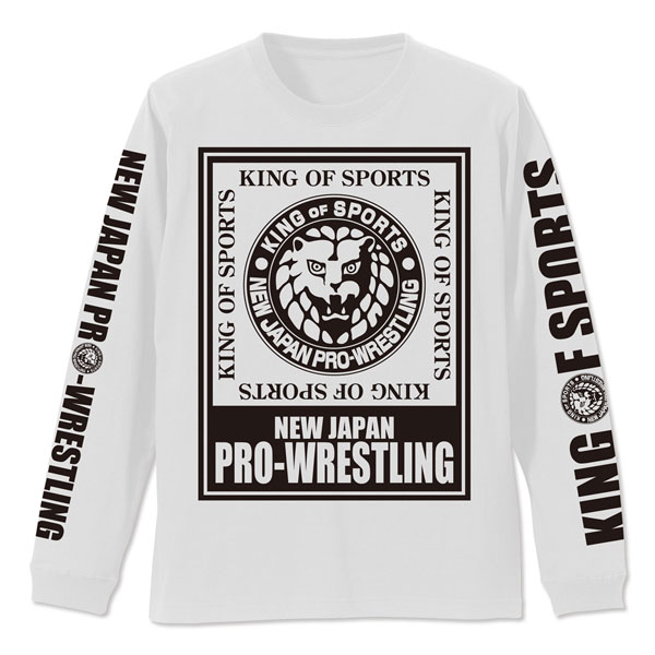 New Japan Pro-Wrestling Lion Mark Logo on Red Baseball T-shirt