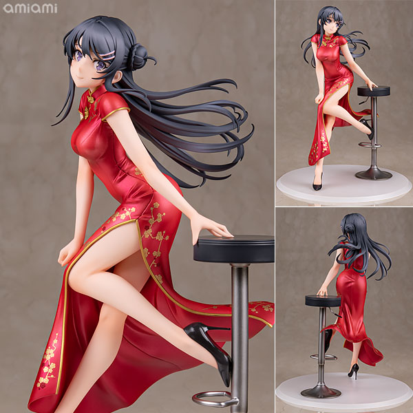 AmiAmi [Character & Hobby Shop]  [Exclusive Sale] Rascal Does Not Dream of  Bunny Girl Senpai Mai Sakurajima Chinese Dress ver. 1/7 Complete  Figure(Released)