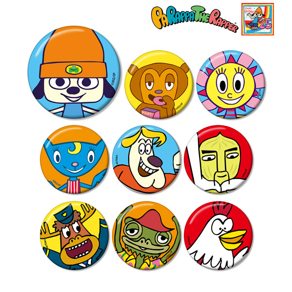 AmiAmi [Character & Hobby Shop]  PaRappa The Rapper Trading Tin Badge  9Pack BOX(Released)