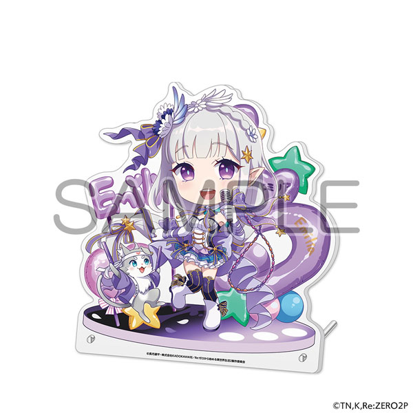 AmiAmi [Character & Hobby Shop] | Re:ZERO -Starting Life in Another World-  BIG Acrylic Stand Emilia -Idol Ver.-(Released)