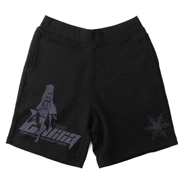 Re:ZERO -Starting Life in Another World- Emilia Sweat Shorts /BLACK-L
